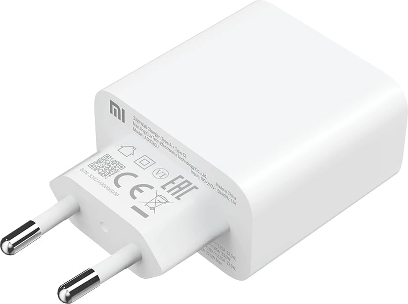 Karikues Xiaomi Mi, 33Wm, Tipi A + Tipi C, i bardhë