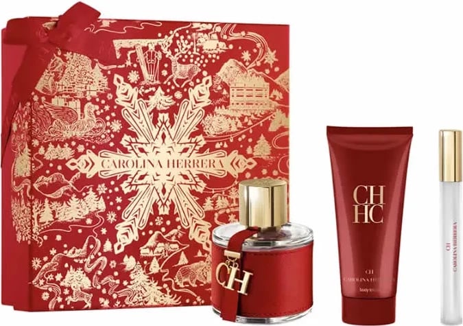 Eau de Toilette set për femra Carolina Herrera CH, 100ml, 3 copë