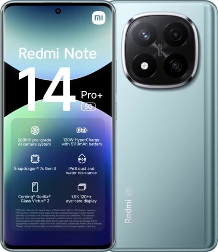 Celular Xiaomi Redmi Note 14 Pro, 6.67", 12+512GB, 5G, i kaltër