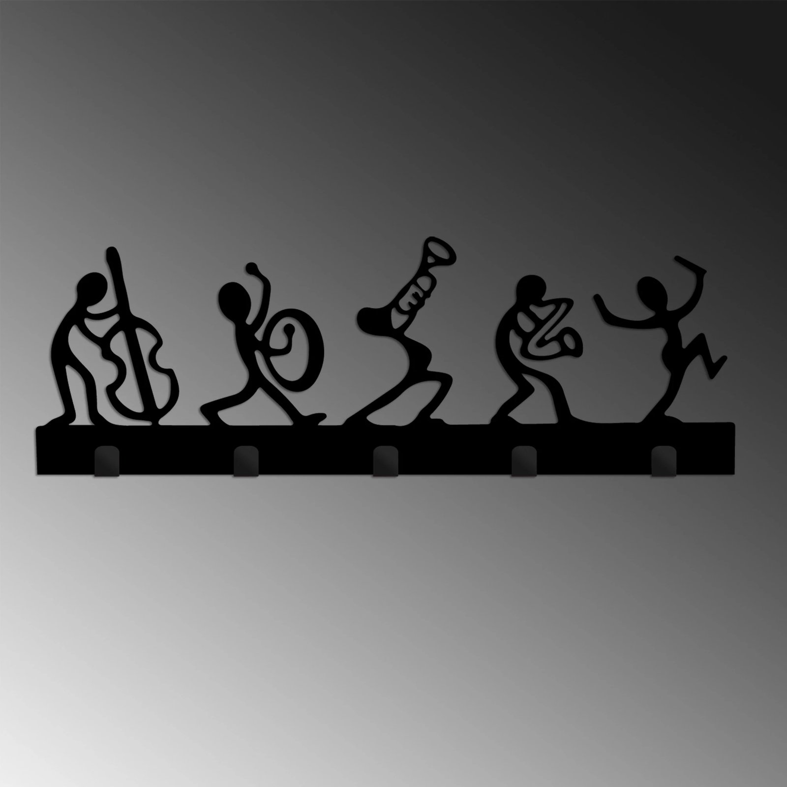 Varëse muri prej metali, motiv bendi muzikor, Wallity, e zezë