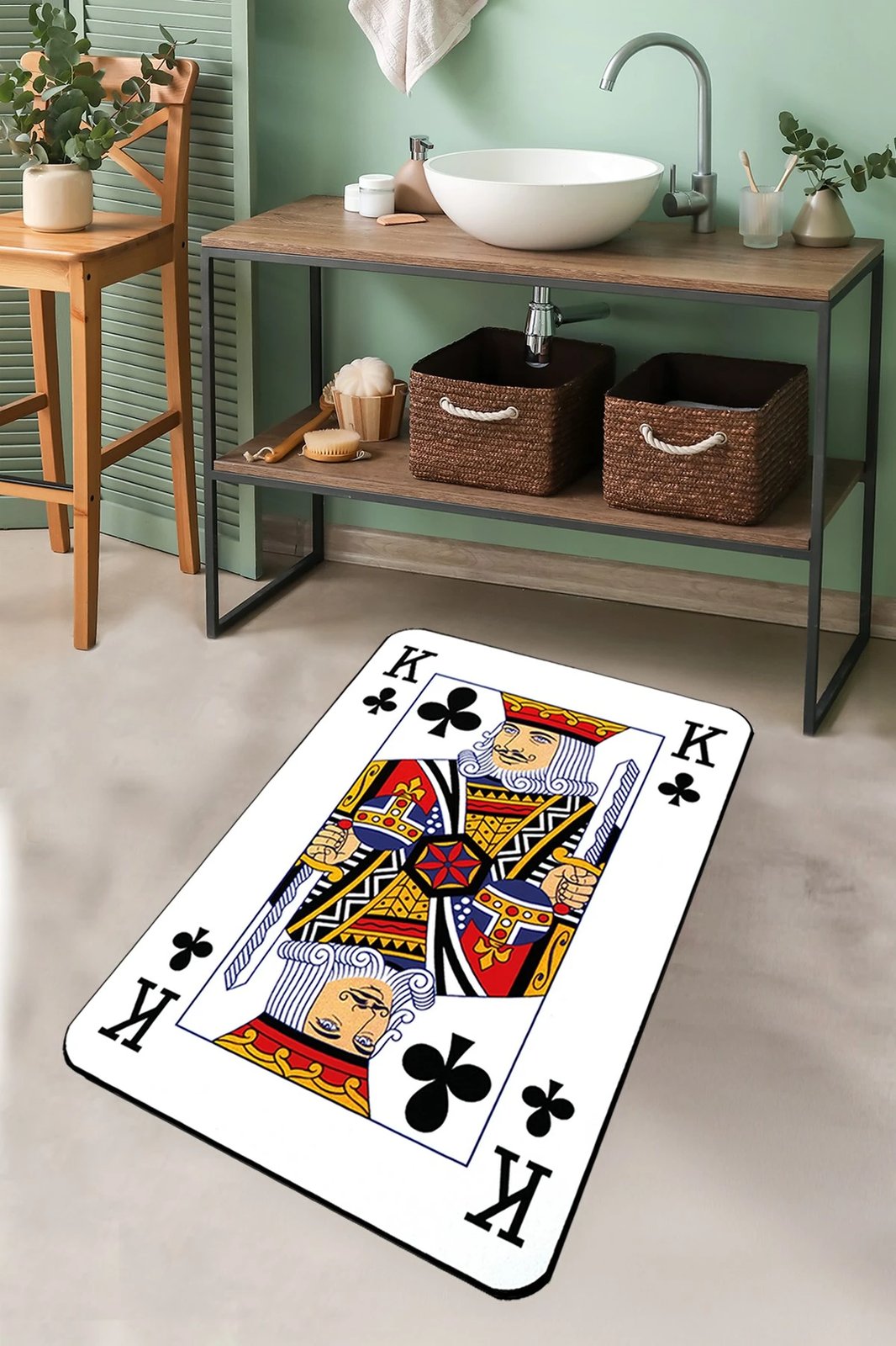 Tapet banjoje Mijölnir, dizajn leter bixhozi Karo Playing Card, shumëngjyrësh, 70x120cm