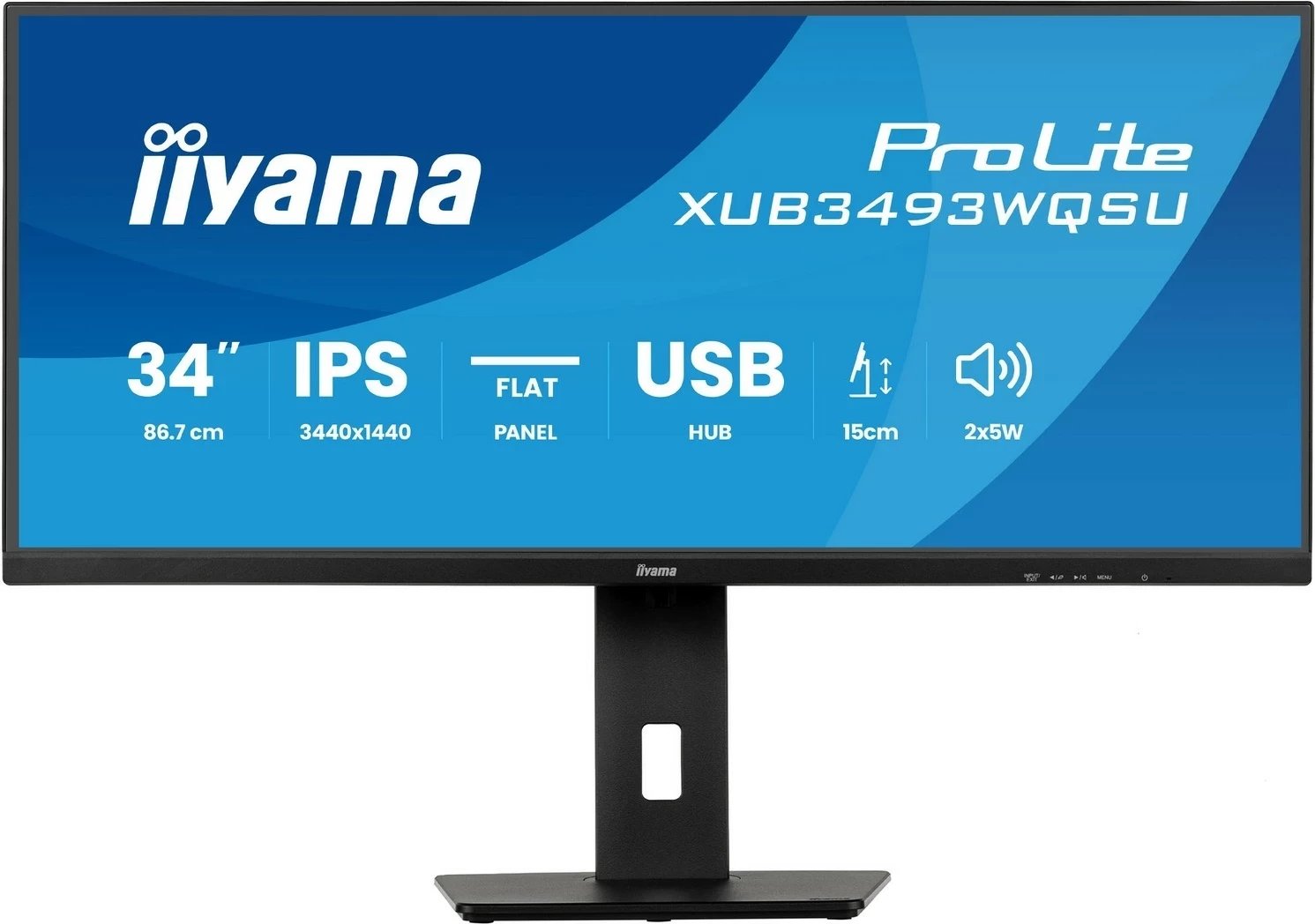 Monitor iiyama ProLite XUB3493WQSU-B6, 34 inç, UWQHD, 120Hz, IPS, zi