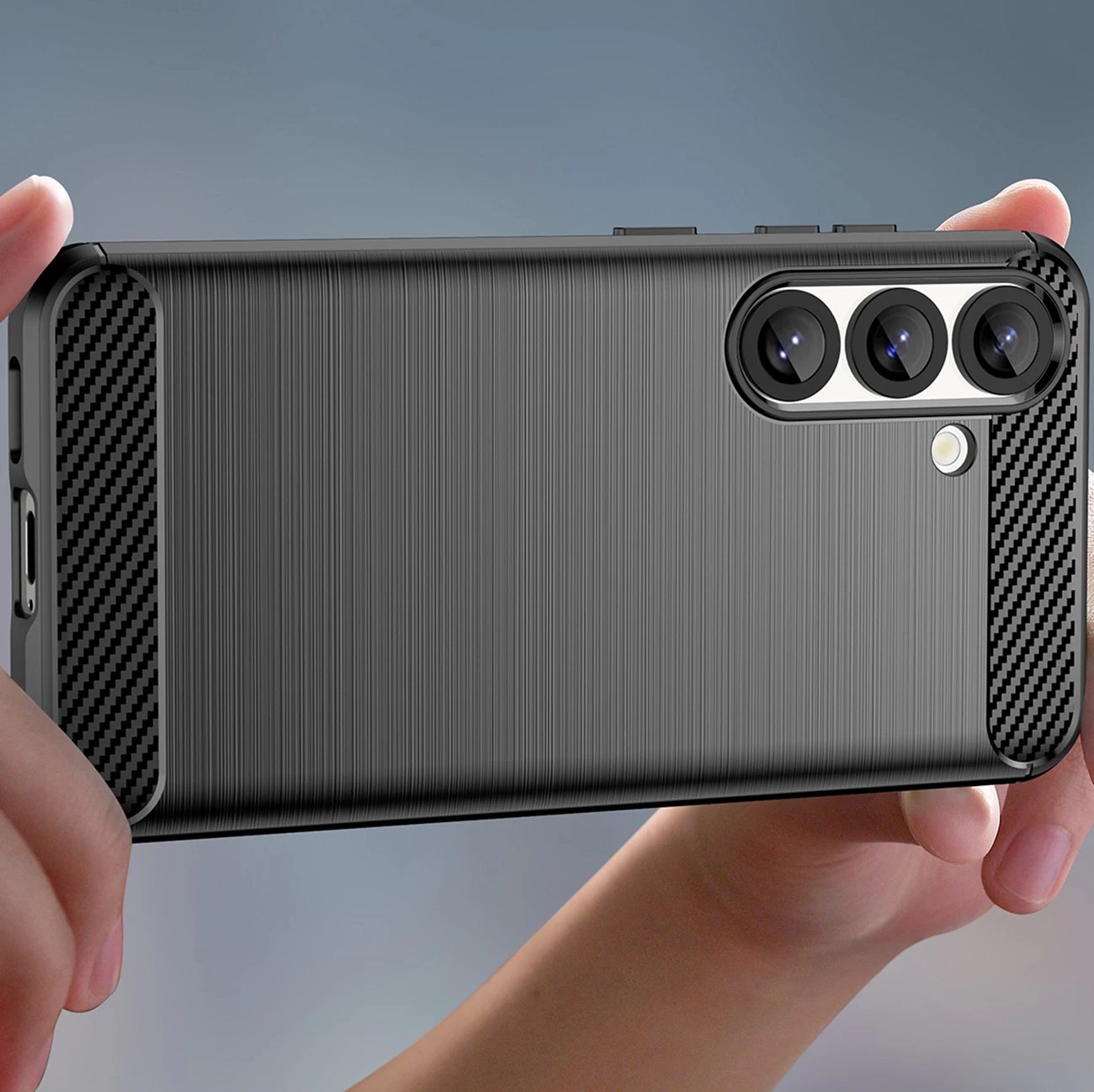 Mbështjellës Hurtel Carbon Case për Xiaomi Redmi Note 14S, TPU, i zi