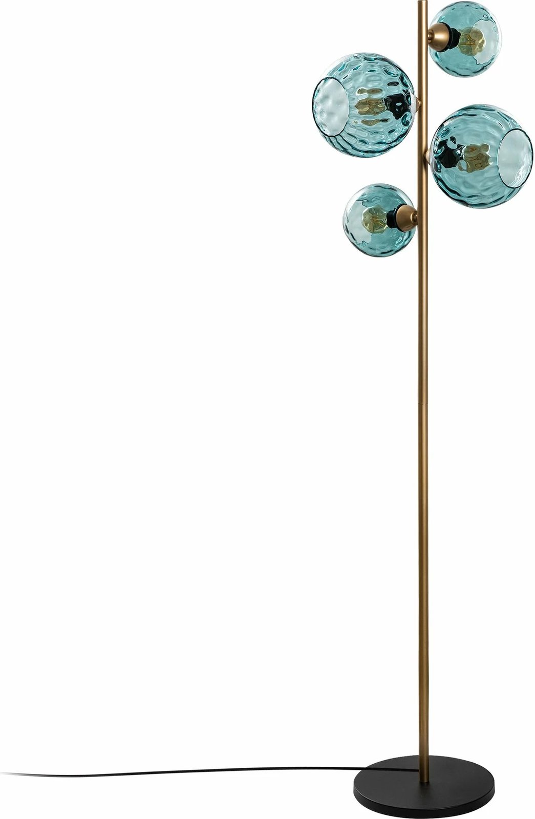 Llambë dyshemeje Opviq, Benek - blu dhe ari, 35x35x165 cm