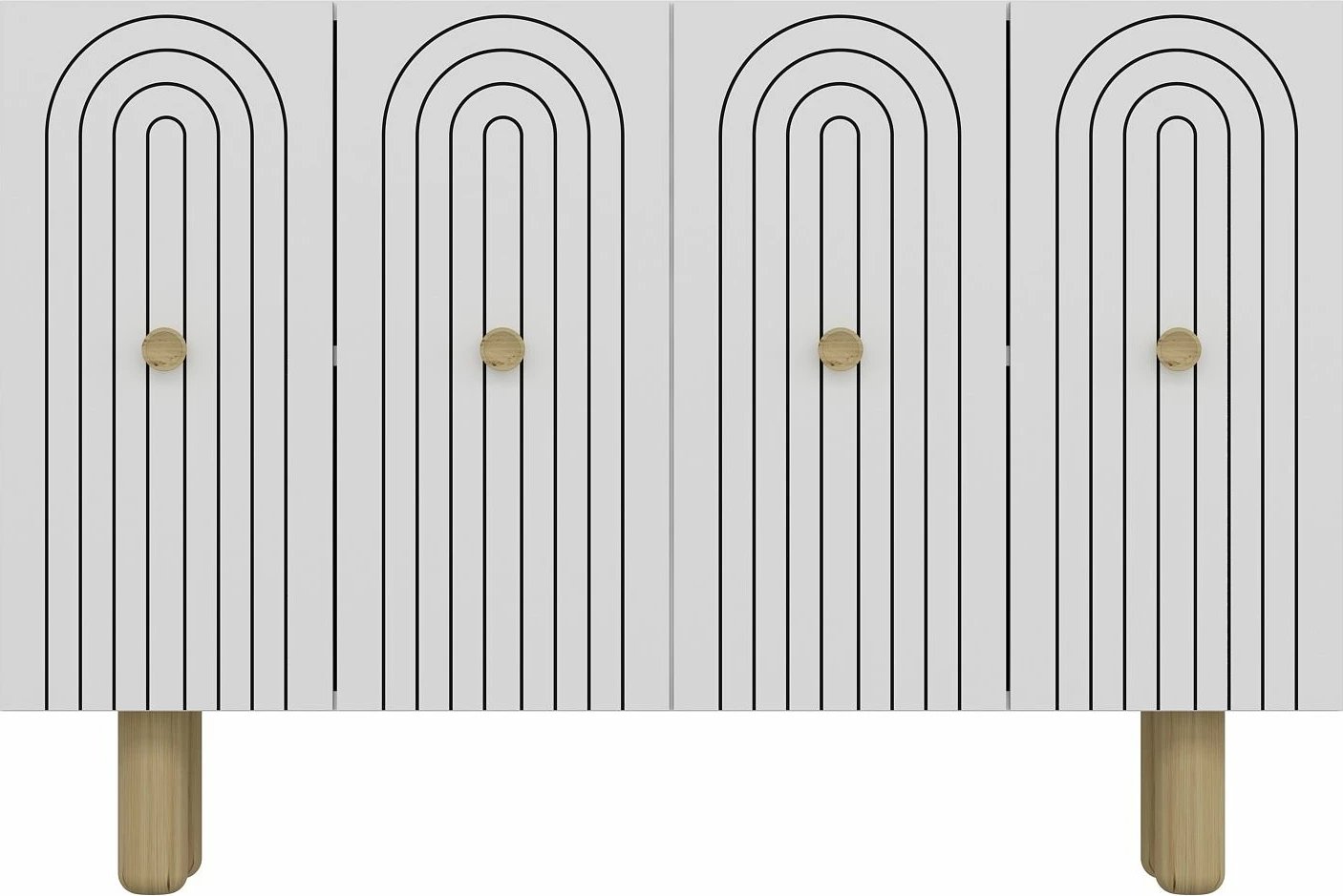 Konsolë moderne, ngjyrë e bardhë, Skye Decor Woise Bohem KM120