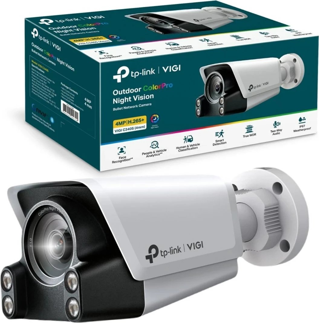 Kamerë sigurie TP-Link VIGI C340S, Bullet, IP, 2688 x 1520, e bardhë
