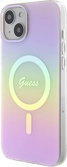 Mbështjellës Guess GUHMP15MHITSP për iPhone 15 Plus 6.7", MagSafe, rozë