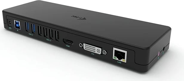 Docking station I-Tec USB 3.0/USB-C, Dual Display, 1xHDMI, 1xDVI, GLAN, 2xUSB 3.0, 4xUSB 2.0, Audio/Mic, e zezë