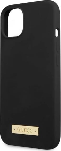 Mbështjellës Guess GUHMP13MSPLK për iPhone 13 6.1", silikon, MagSafe, zi