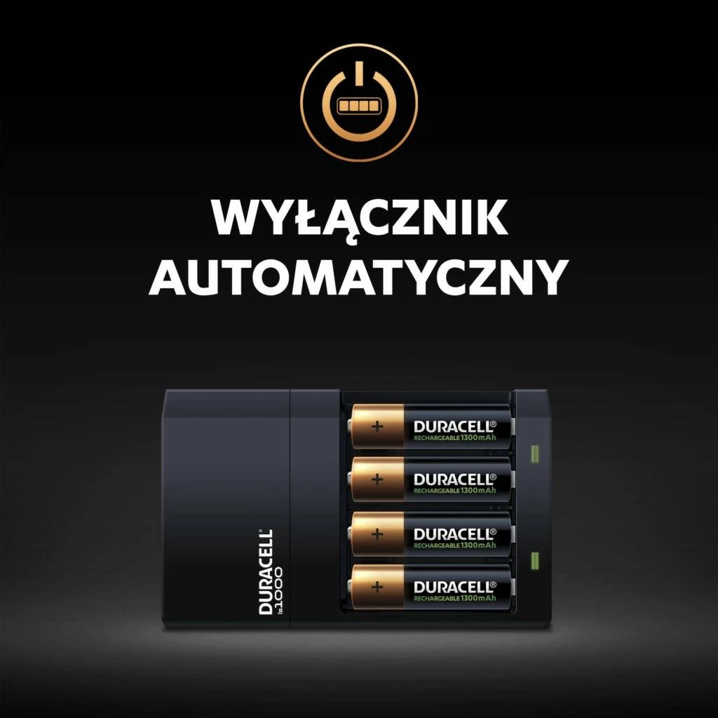 Karikues Duracell CEF14 me 2 bateri AA dhe 2 AAA, i zi, set