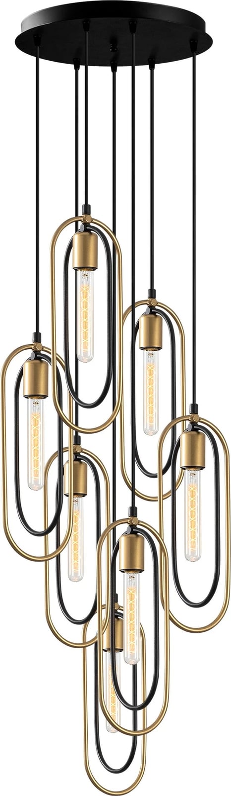 Llambadar modern Opviq, Cerco - 2051, ngjyrë e zezë dhe ari