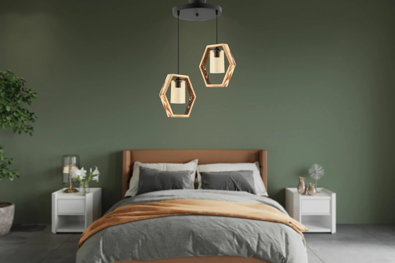 Llambë tavani Opviq, Hexagon Double B, xham