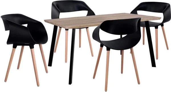 Set tavolinë me karrige 5 copë, sipërfaqe tavoline Sonama me karrige Maggie FH11177