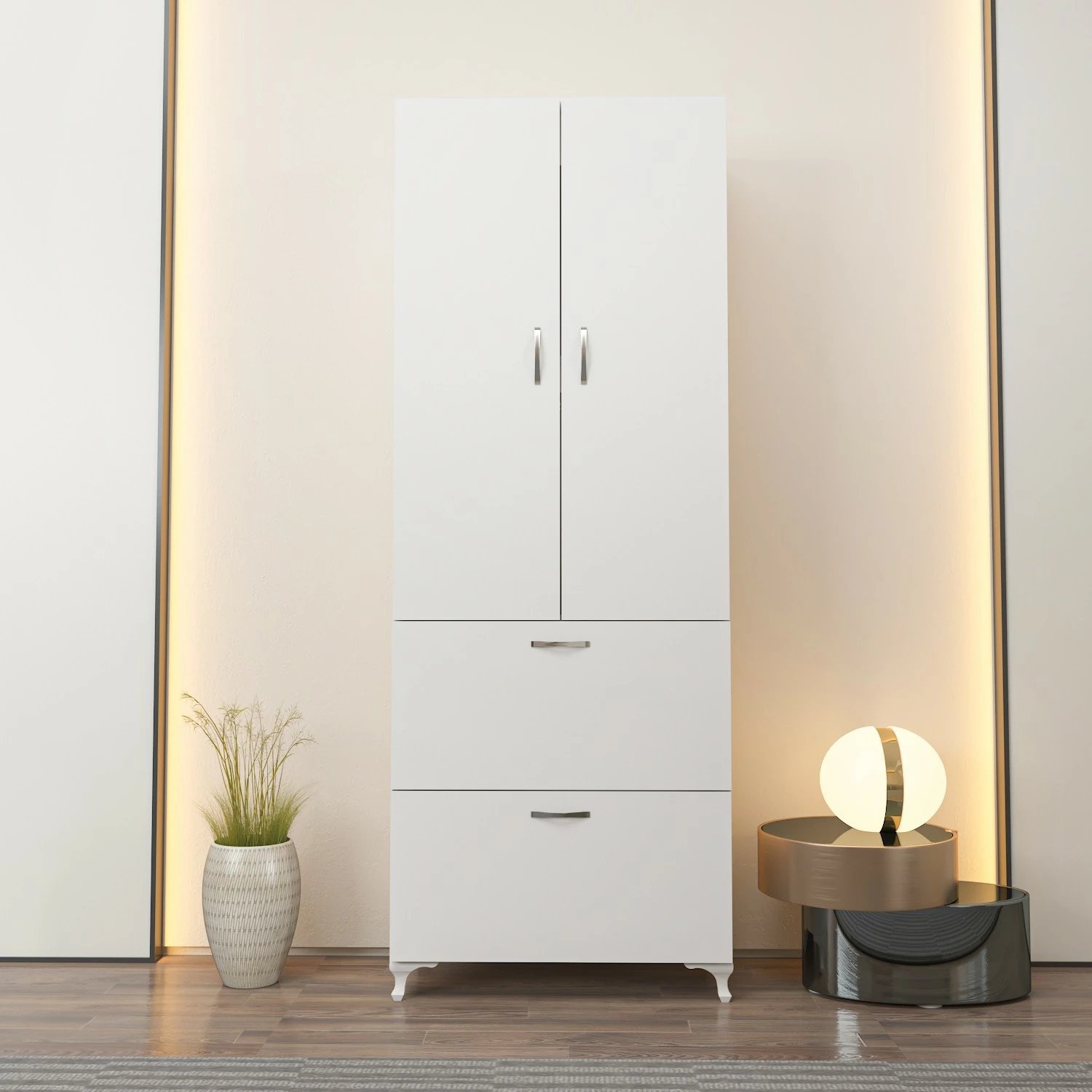 Dollap multifunksional, i bardhë, Hanah Home Yasam