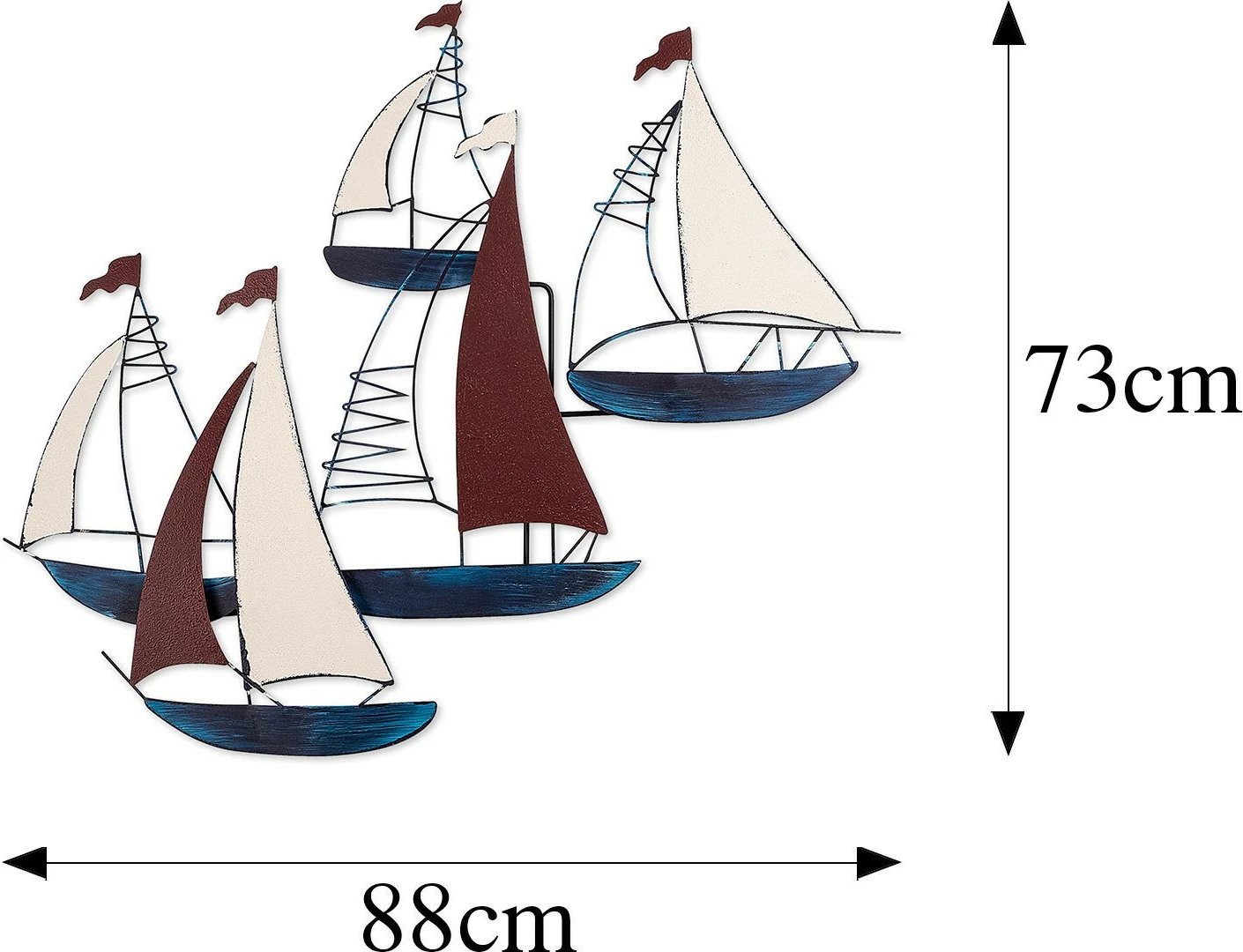 Aksesor dekorativ metalik për mur Wallity, Kadirga