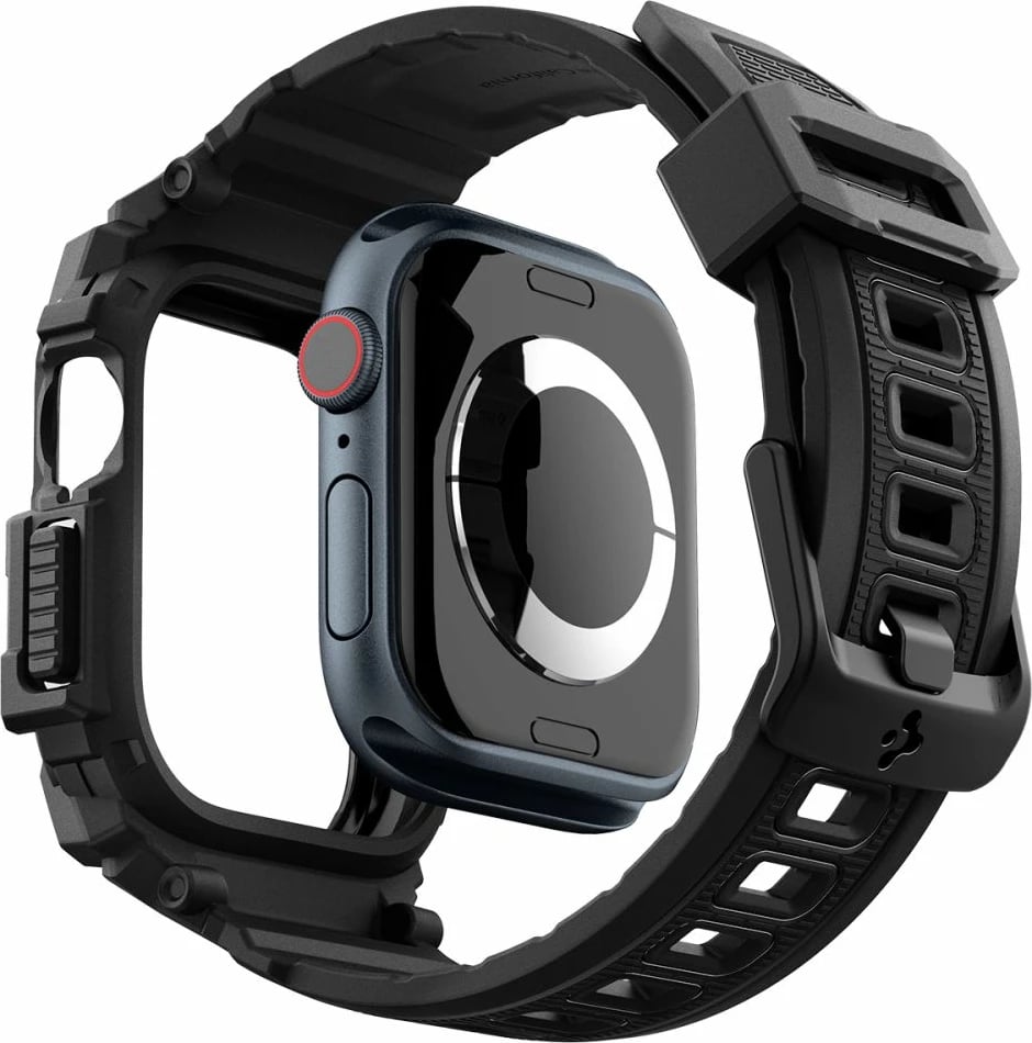 Mbështjellës Spigen Rugged Armor Pro për Apple Watch 10, 46mm, i zi