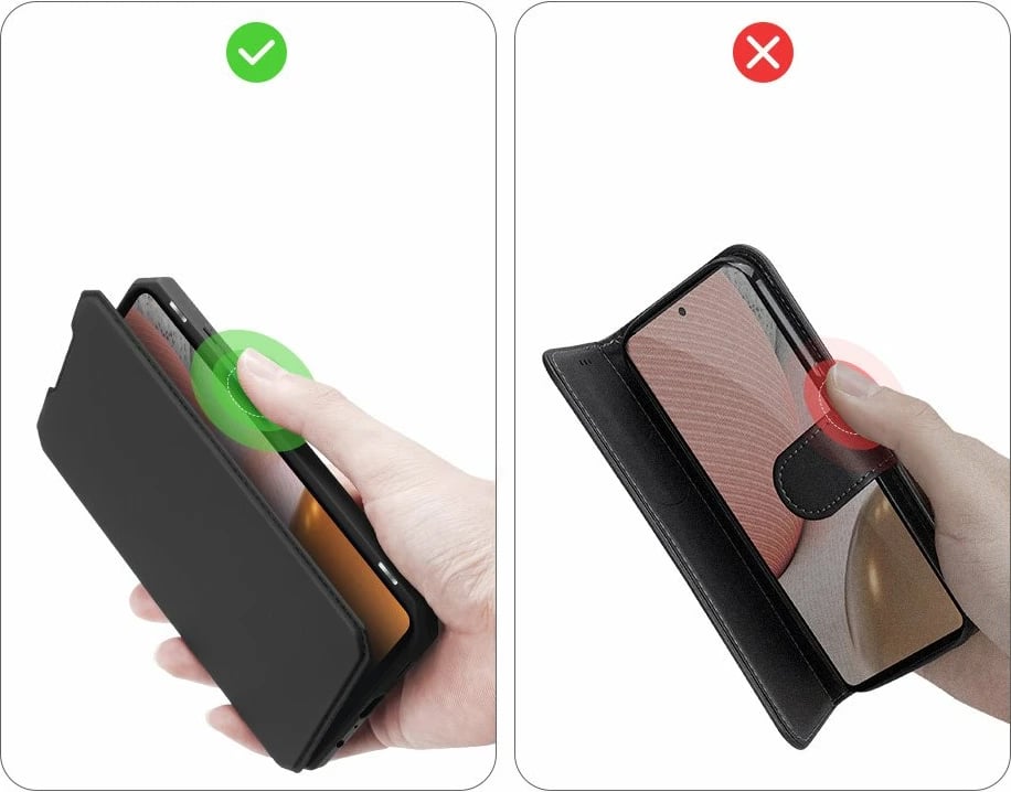 Mbështjellës Dux Ducis Skin X për Samsung Galaxy A72, me kapak, i zi