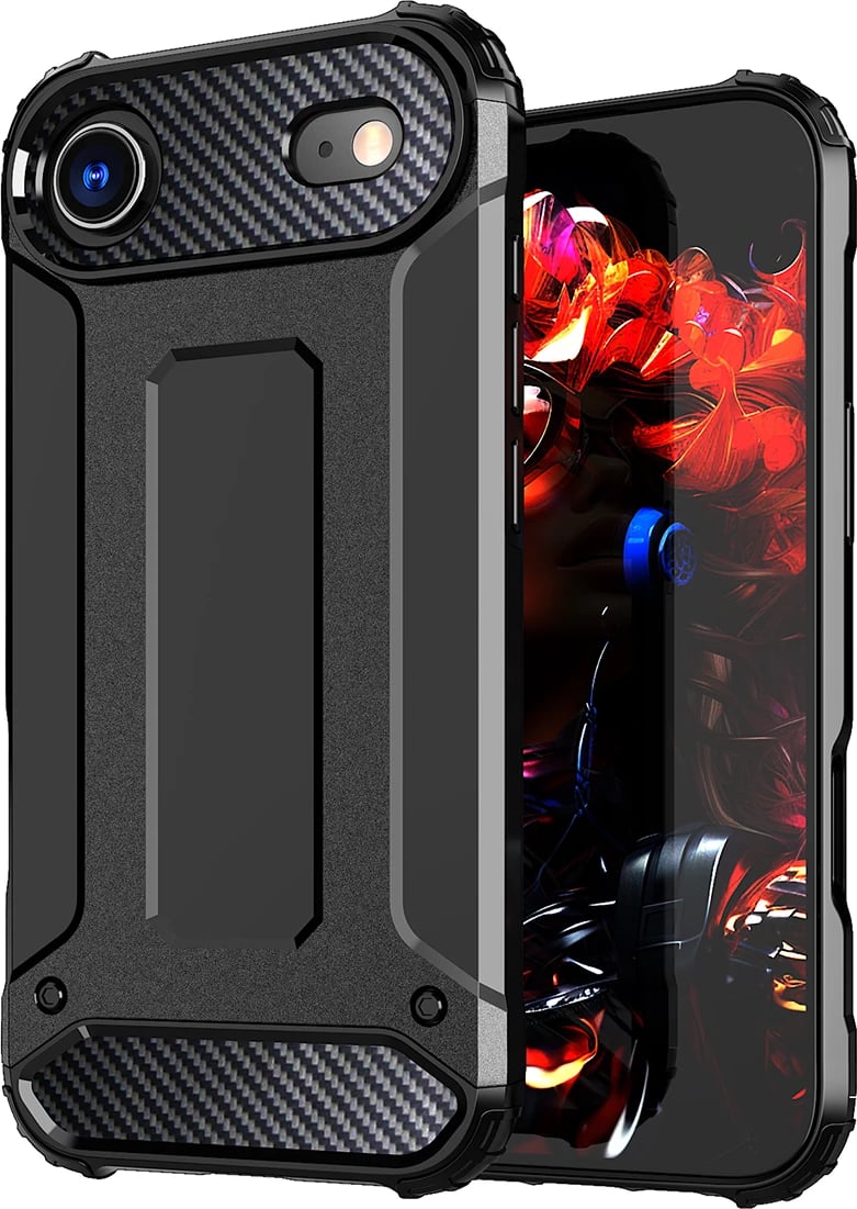 Mbështjellës Hurtel Hybrid Armor për iPhone 17 Air, i zi