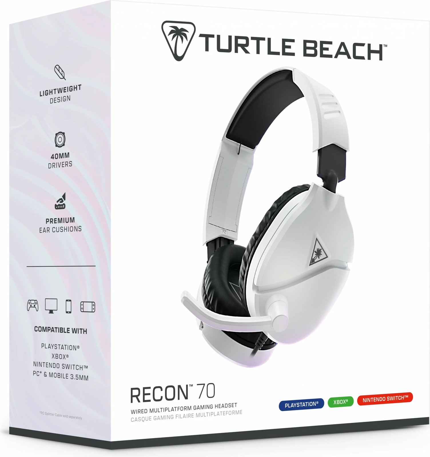 Kufje Turtle Beach Ear Force Recon 70P, gaming, me mikrofon, 3.5mm, të bardha