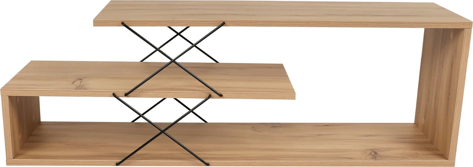 Komodë TV Hanah Home, dizajn zigzag, ngjyrë lisi