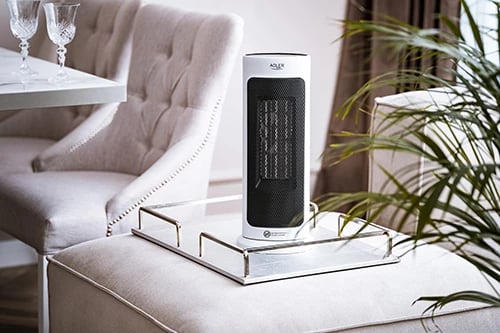 Ngrohës kullë Adler AD 7738, qeramik, 2000W, LED, telekomandë, timer 1-12h, i bardhë