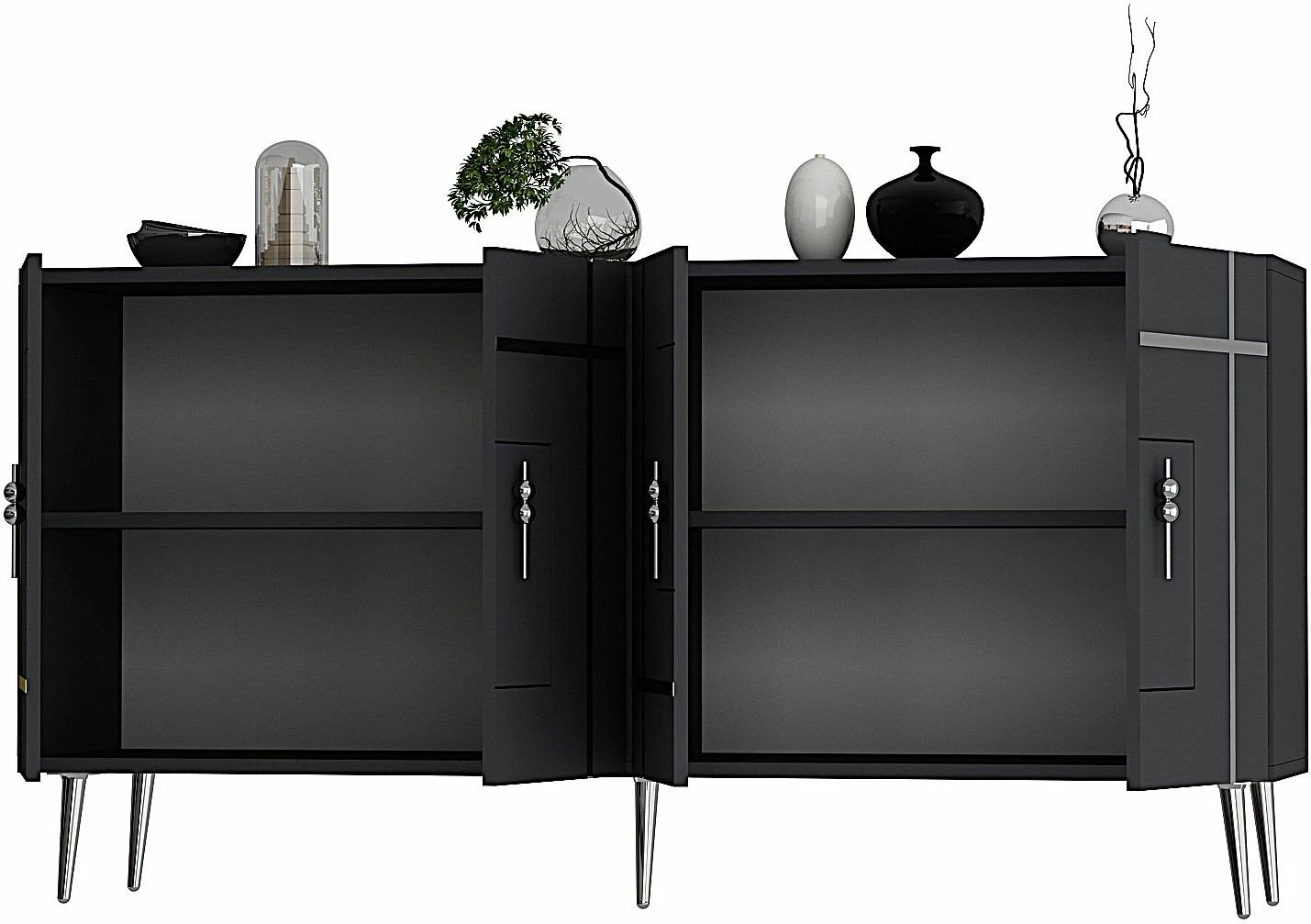 Konsol Skye Decor, Line KB150, antracit, argjend