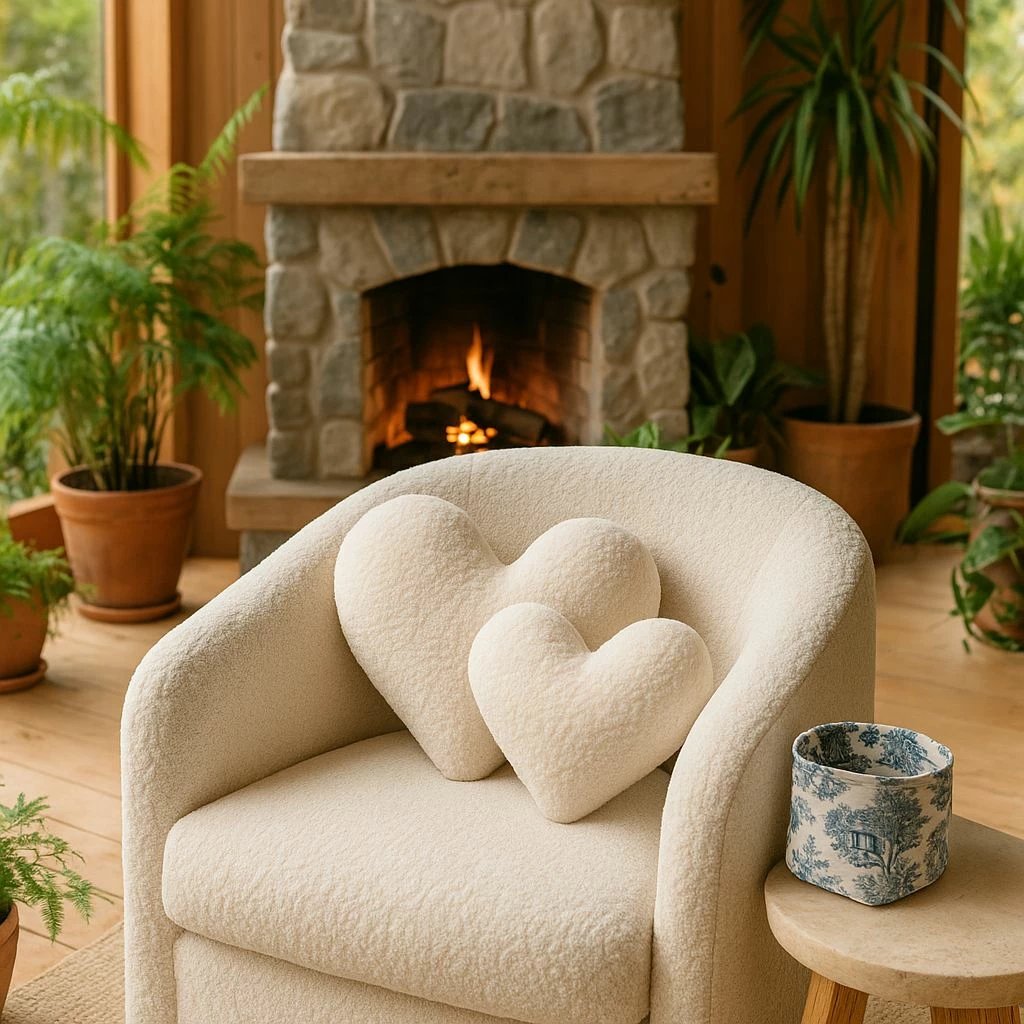 Jastëk zemër, Evila Originals, Teddy Kalp Small, bezhë e çelët