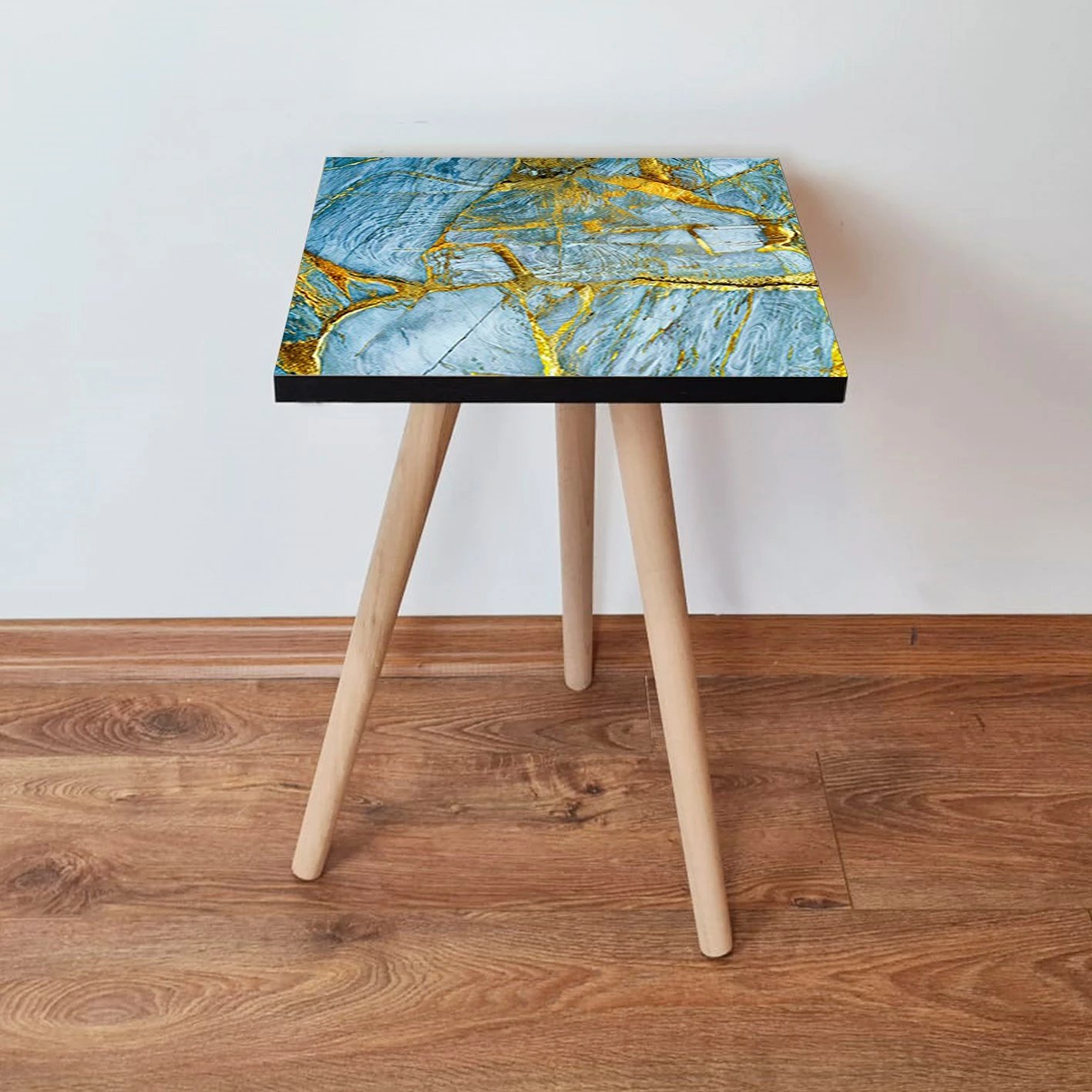 Tavolinë anësore, ngjyrë kaltër dhe ar, Skye Decor, Shp235