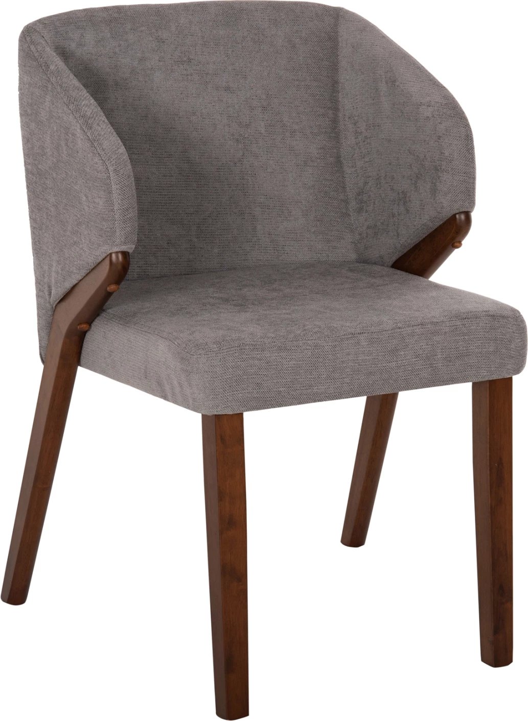 Karrige ngrënieje RADDER FH9749 dru gome ngjyrë arre-gri pëlhurë 50x53x77H cm., set prej 2 copë