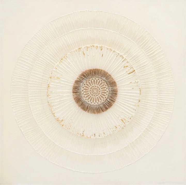 Pikturë në kanavacë Circled, shumëngjyrëshe, 80x3x80cm