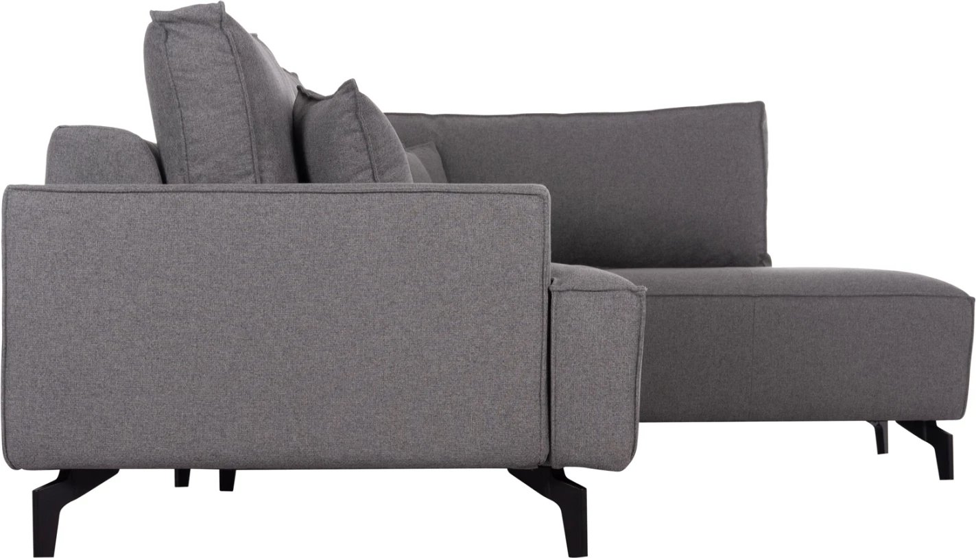 Kënd-sofë krevate me hapësirë për depo, Saffira FH3303.01R, material gri, 270x195x100cm