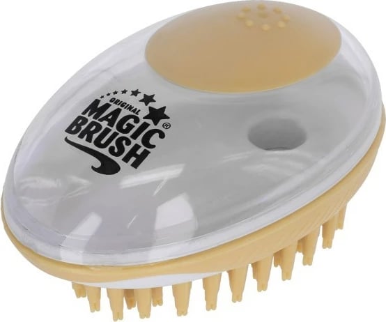 Furçë banjoje KERBL MagicBrush për qen dhe mace, me enë 100 ml, e bardhë