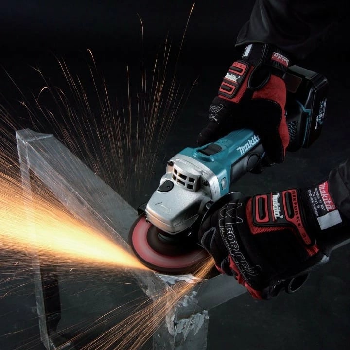 Makinë gërryese Makita DGA 504 Z, brushless, 18V, 12.5cm, pa kabllo, zi/blu/gri