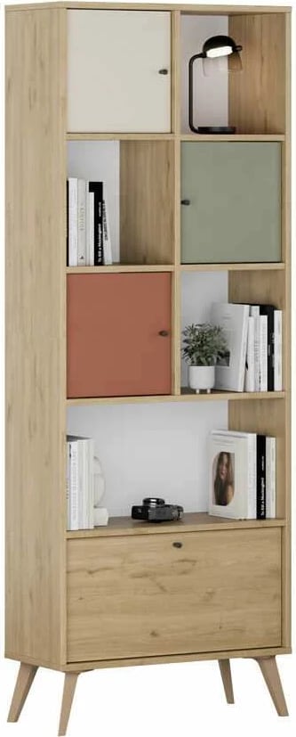 Raft librash Skye Decor, shumëngjyrësh, Tkt-940-Fx-1