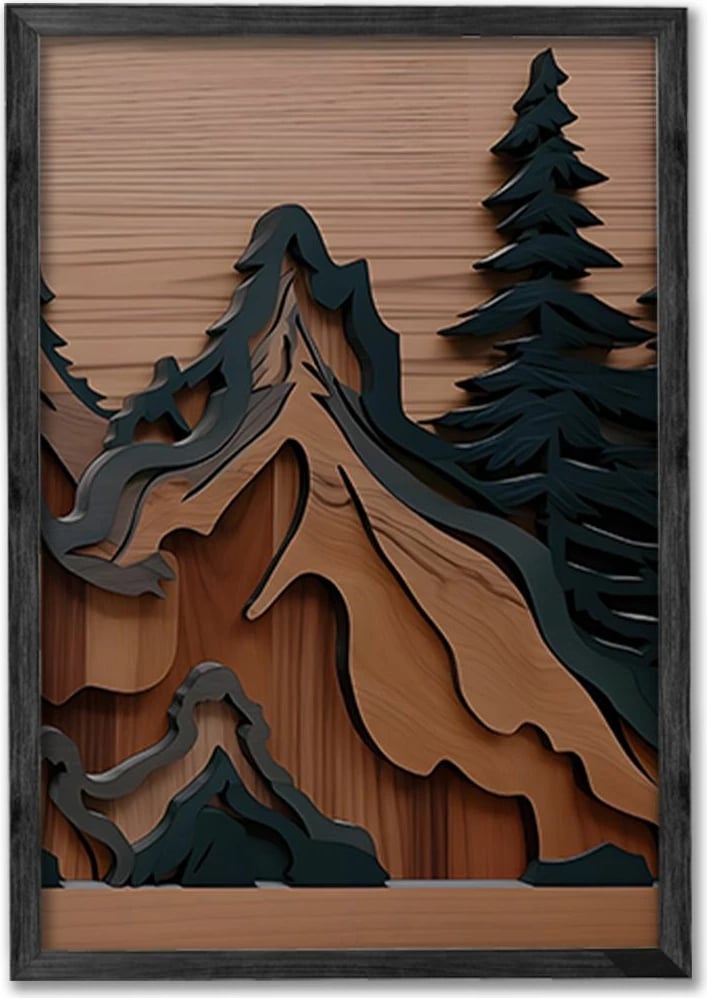 Pikturë dekorative me kornizë (3 copë), Wallity, Ersy3Syhcrv44