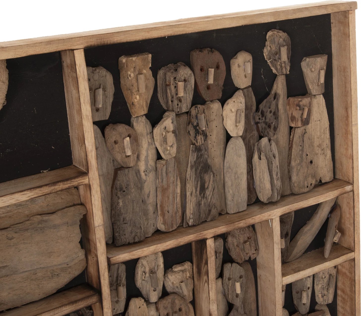 Dekor për mur MYST FH4281 me figurina prej druri të sjellë nga deti 200x6x120Hcm