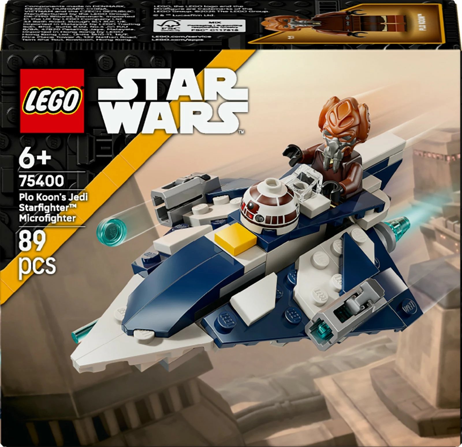 Set ndërtimi LEGO Star Wars 75400 Plo Koon’s Jedi Starfighter Microfighter, 89 pjesë, shumëngjyrësh