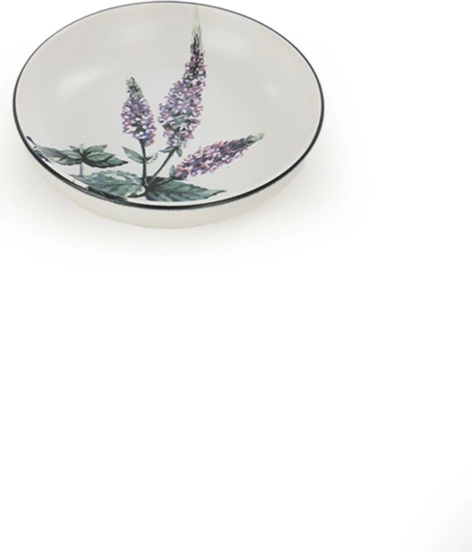 Set 6 copë tasë salce, qeramikë, Hermia Concept, të bardhë, jeshile, vjollcë, të zeza, ST489406F022AMD3600MAYD100