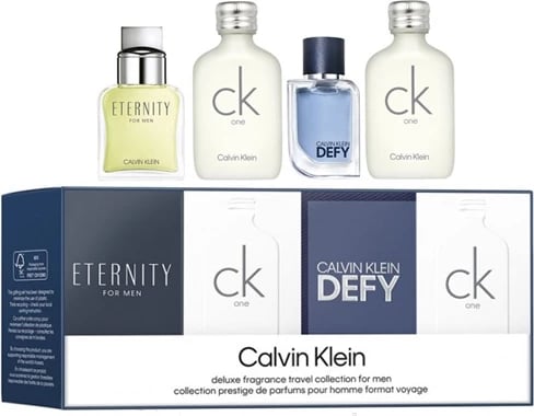 Set Eau de Toilette për meshkuj Calvin Klein Deluxe Fragrance Travel Collection, 4 copë