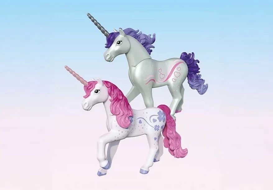 Set figurina Playmobil Princess Magic 71843 me njëbrirësh Lucky Lavender, zanë dhe Joyling, 19 pjesë