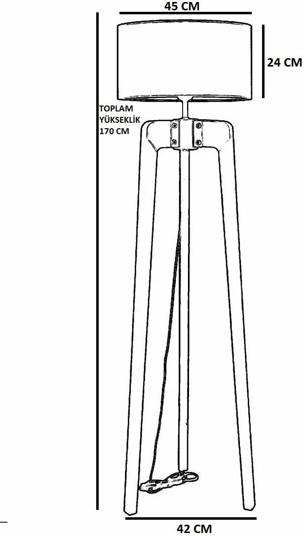 Llambë dyshemeje Opviq, ngjyrë arre dhe bezhë, 8580-7