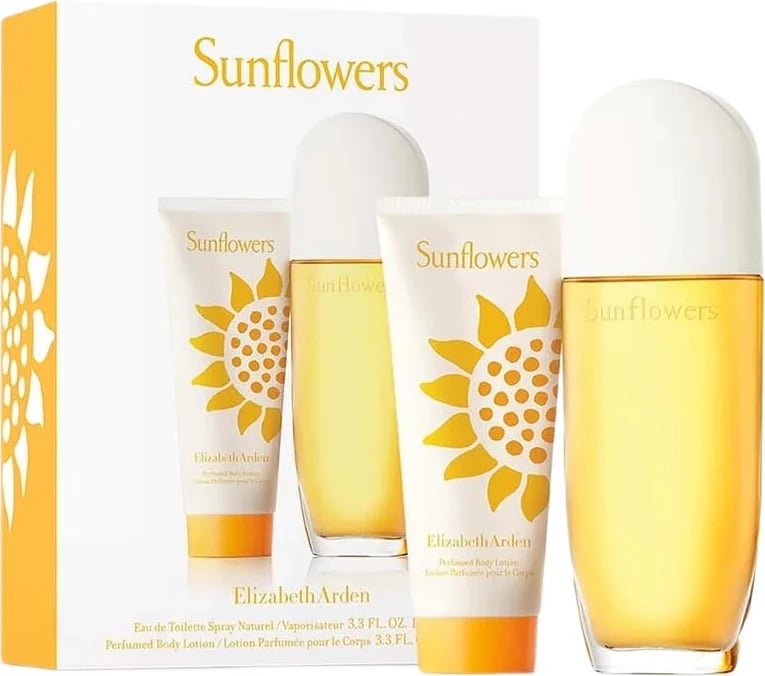 Set Eau de Toilette + balsam trupi për femra Elizabeth Arden Sunflowers, 100ml + 100ml