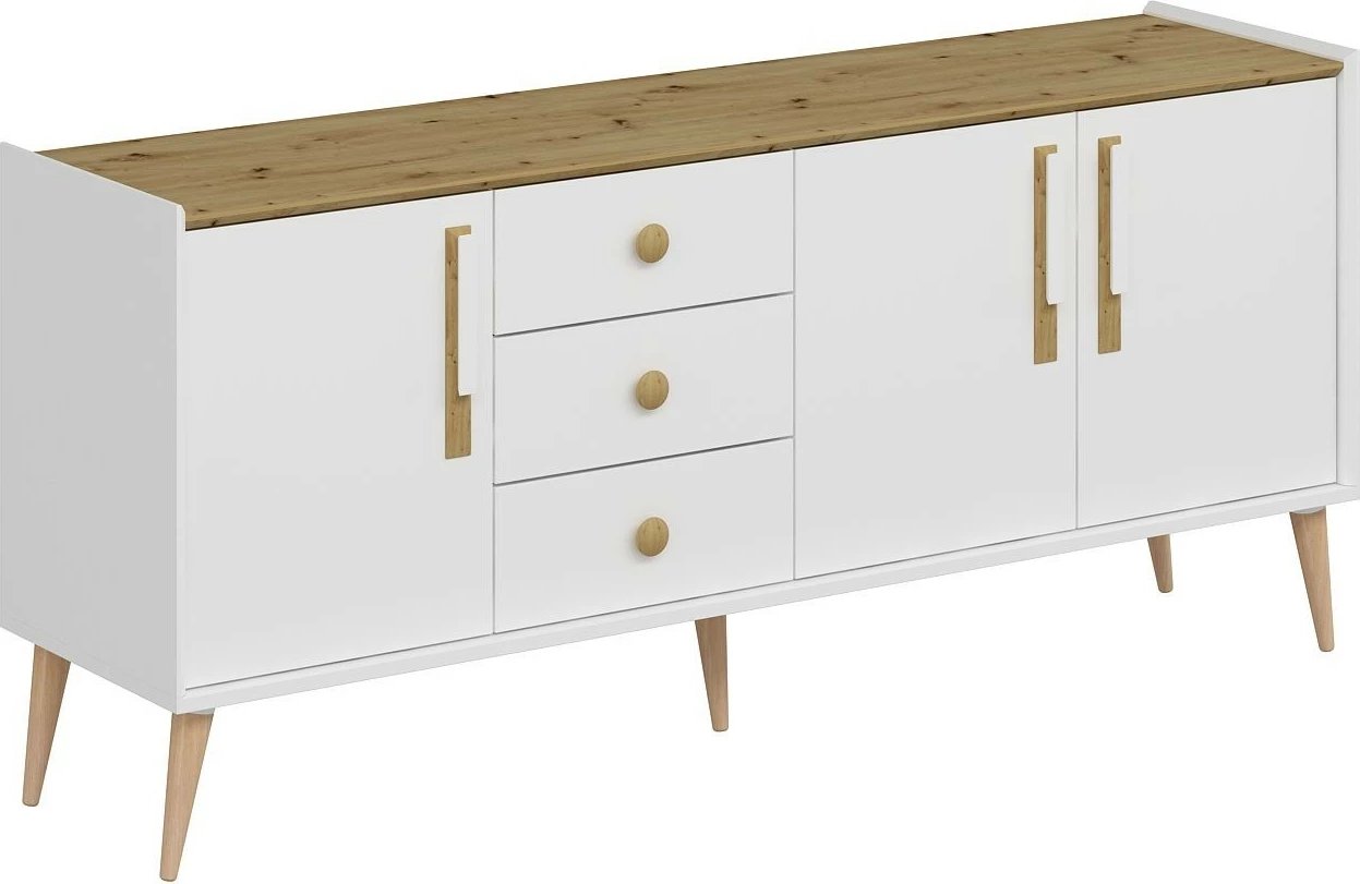 Konsol Skye Decor, Mitra, e bardhë