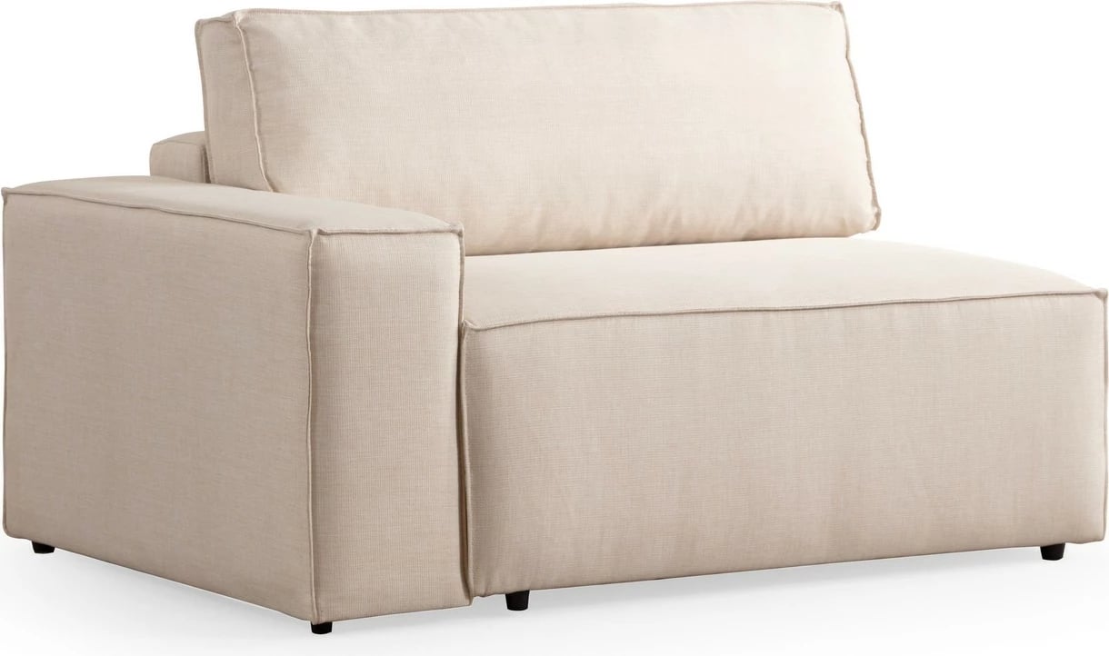 Kënd-sofë krevate Atelier del Sofa, kënd i djathtë, ngjyrë ecru