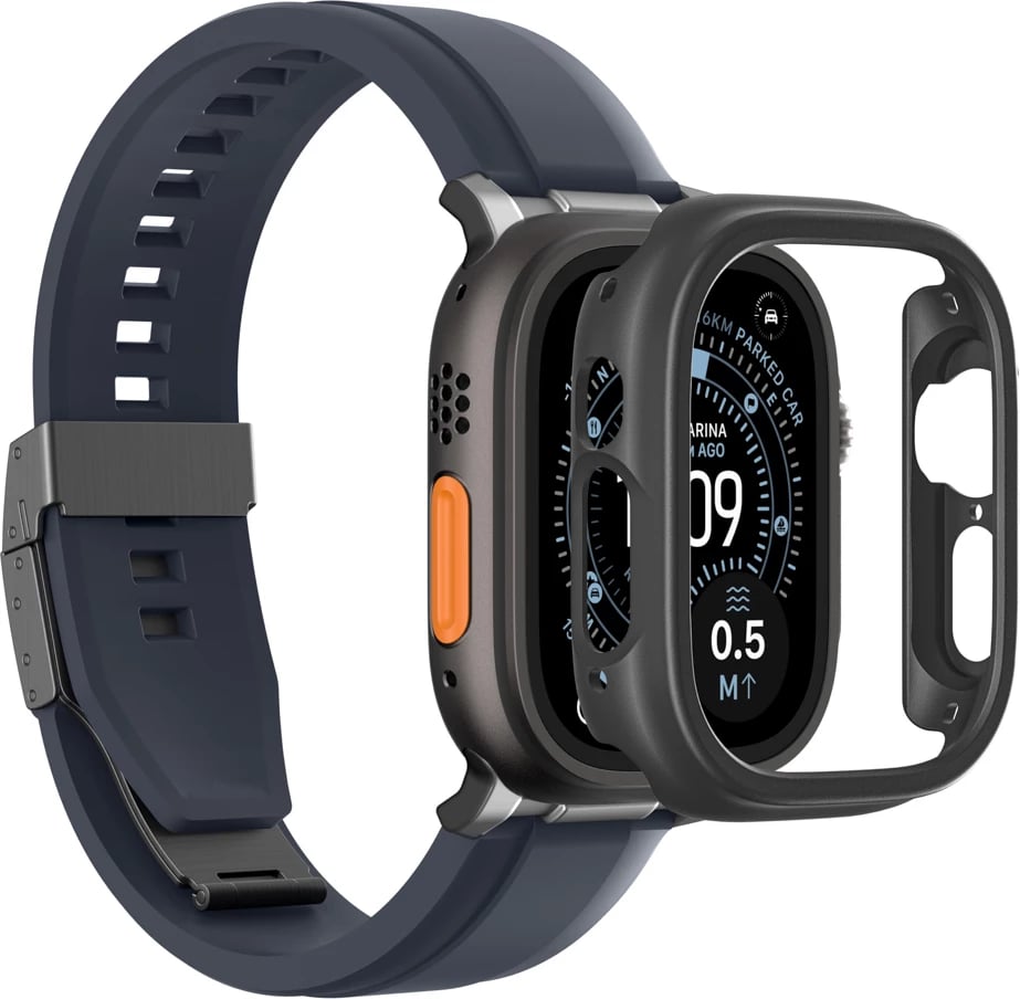 Mbështjellës mbrojtës për Smartwatch, AmazingThing, Minimal Case, për Apple Watch Ultra 3 49 mm, i zi