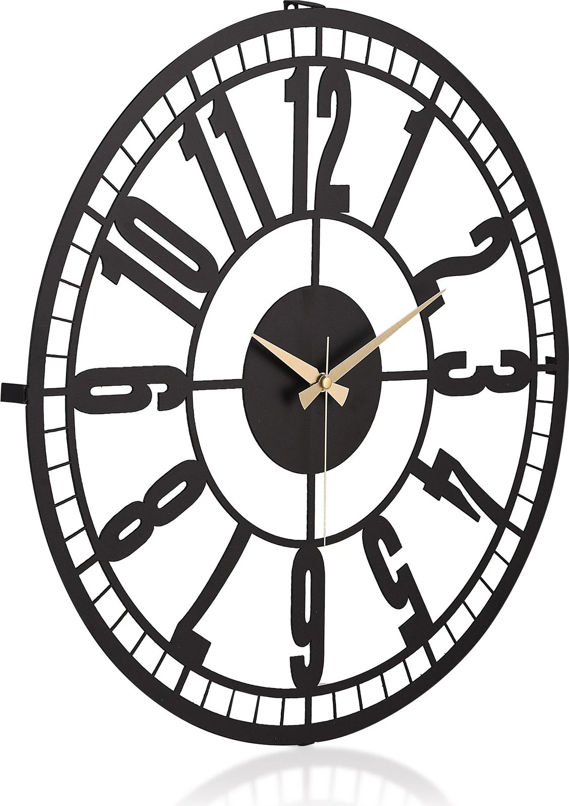 Orë muri dekorative metalike Wallity, Bruno, e zezë, 50x50cm