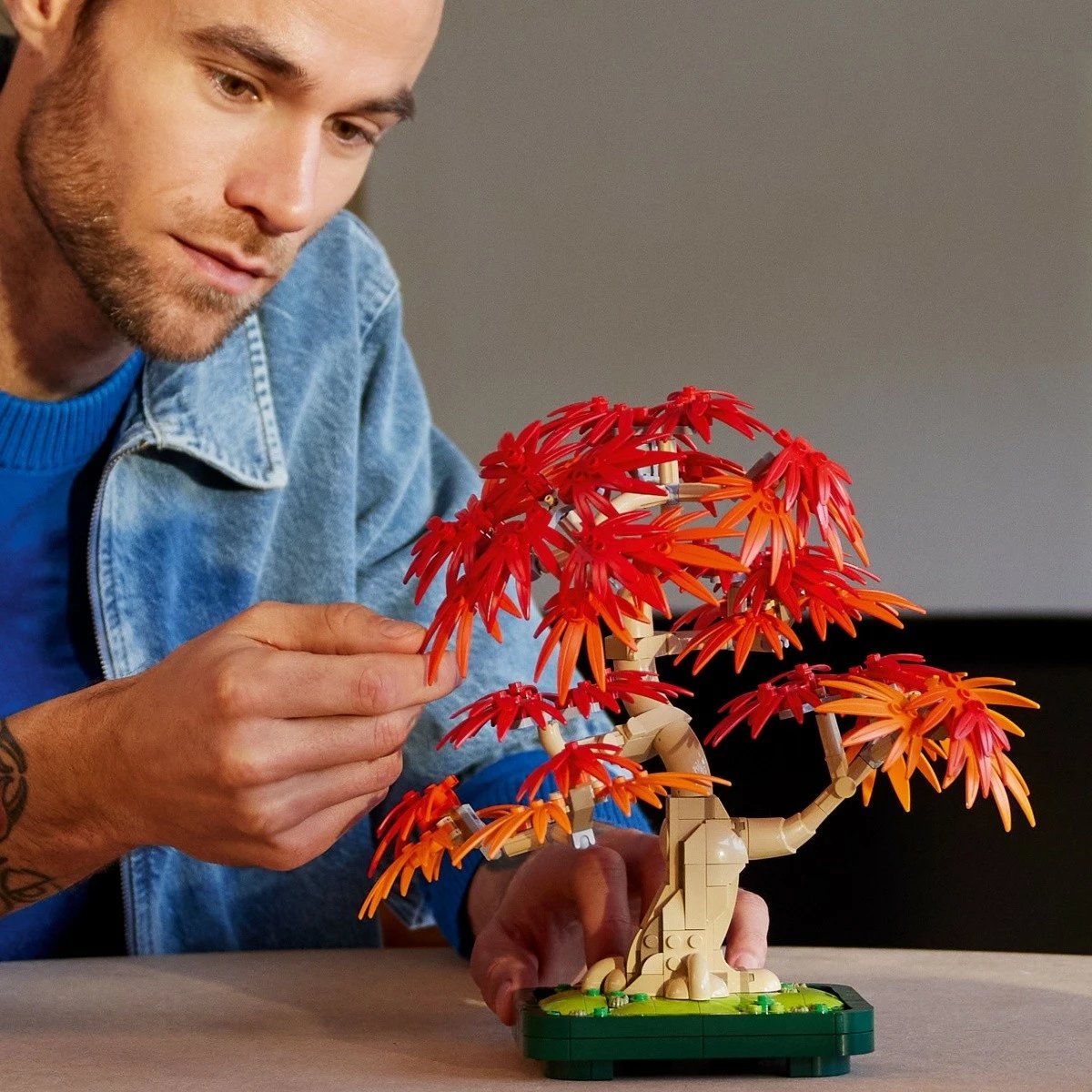 Set LEGO Botanicals Maple Palm Bonsai 10348, 474 pjesë, dekor për shtëpi/zyrë