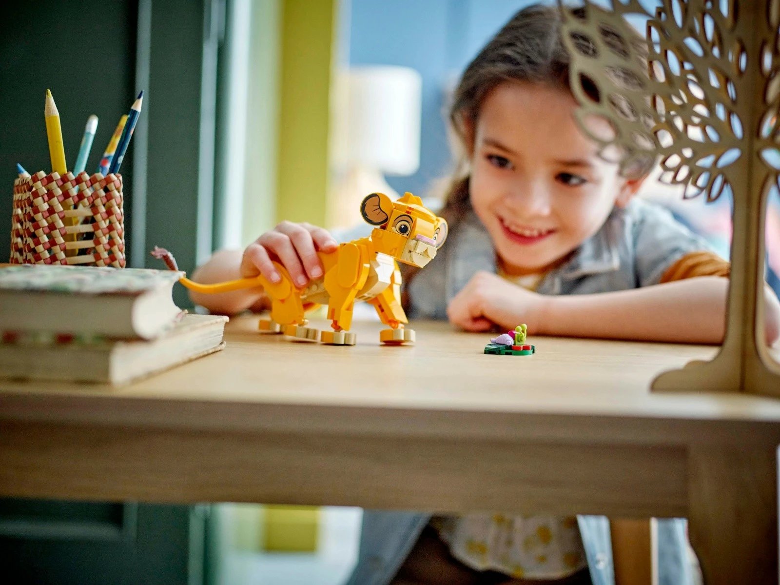 Set ndërtimi LEGO Disney Lion King 43243, Simba, 222 pjesë, e verdhë