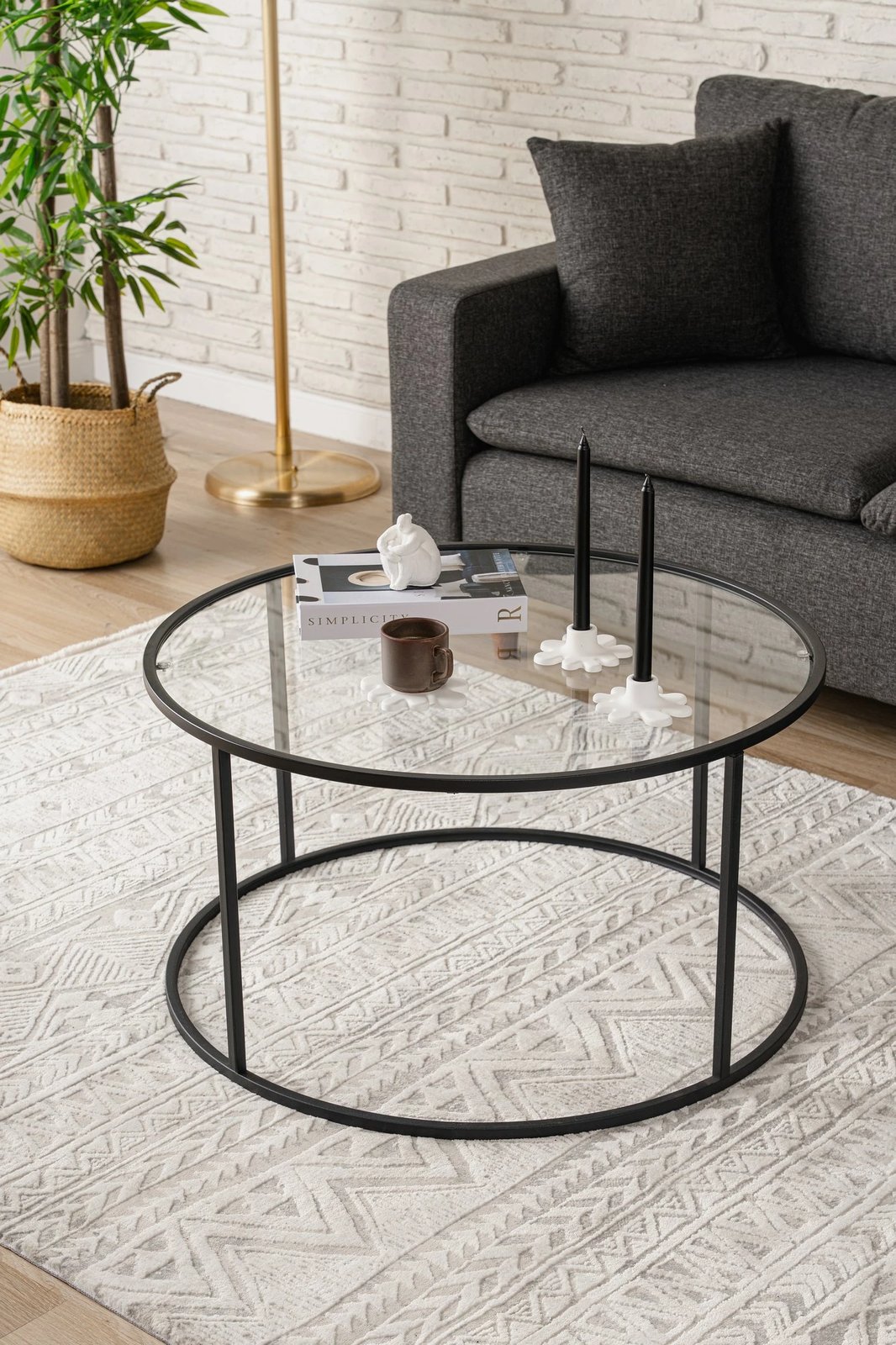 Tavolinë kafeje Hanah Home, Berlin, e zezë