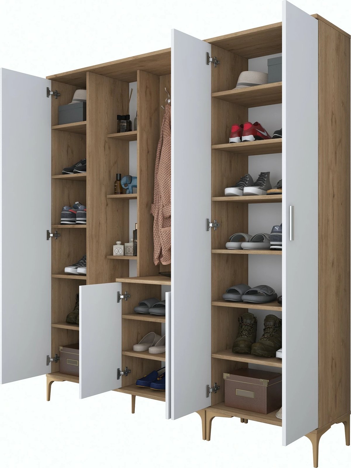 Stendë korridori Hanah Home, EA131 - 2801, ngjyrë arrë dhe e bardhë